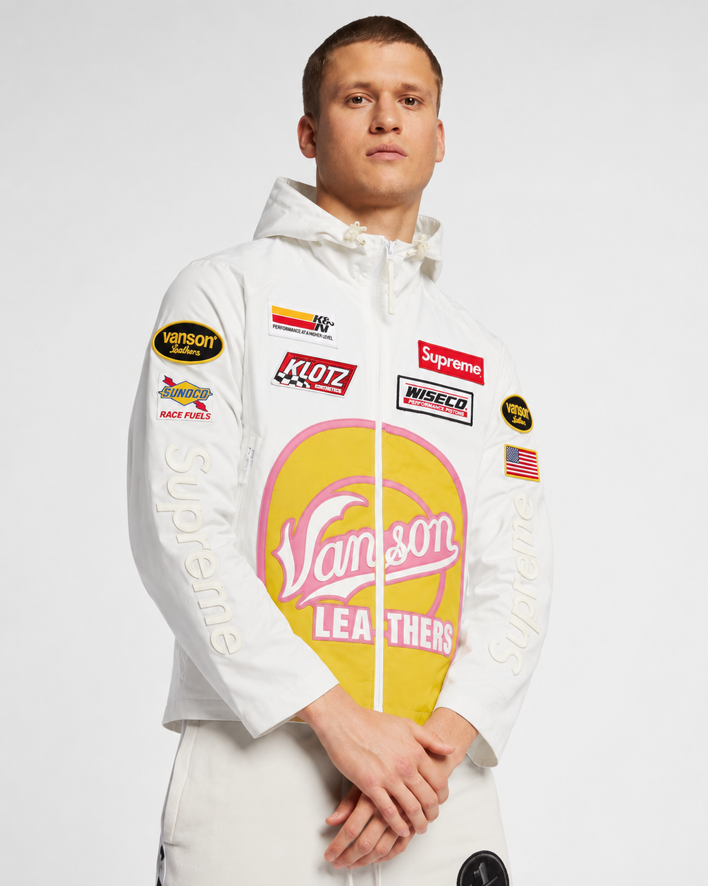 Supreme Vanson Leathers GORE-TEX Shell Men Jacket - White