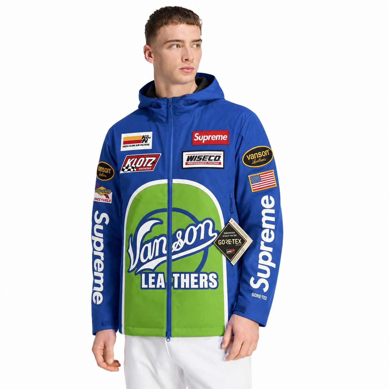 Supreme Vanson Leathers GORE-TEX Shell Men Jacket - Blue