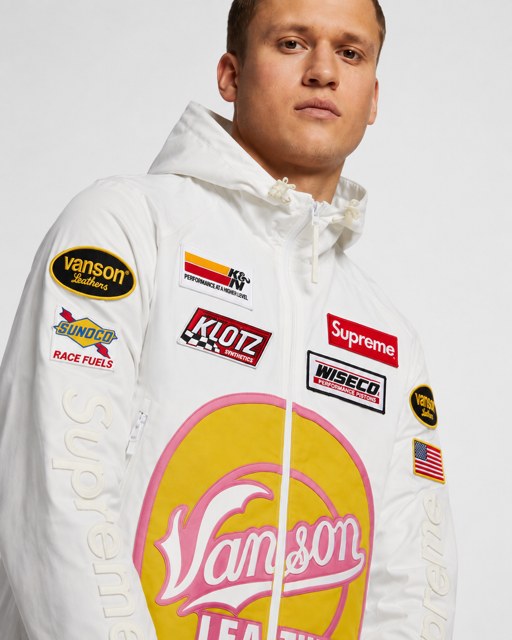 Supreme Vanson Leathers GORE-TEX Shell Men Jacket - White