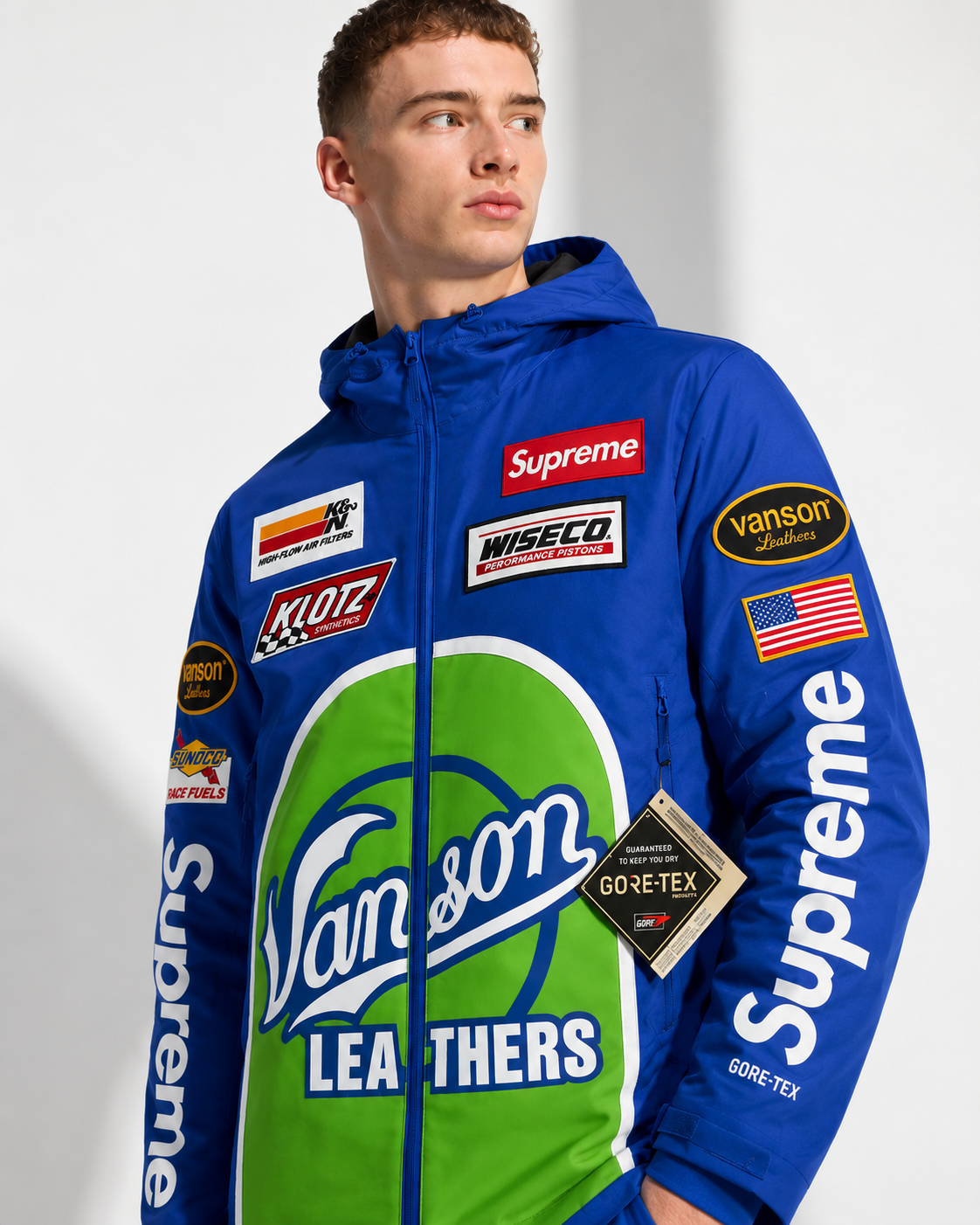Supreme Vanson Leathers GORE-TEX Shell Men Jacket - Blue