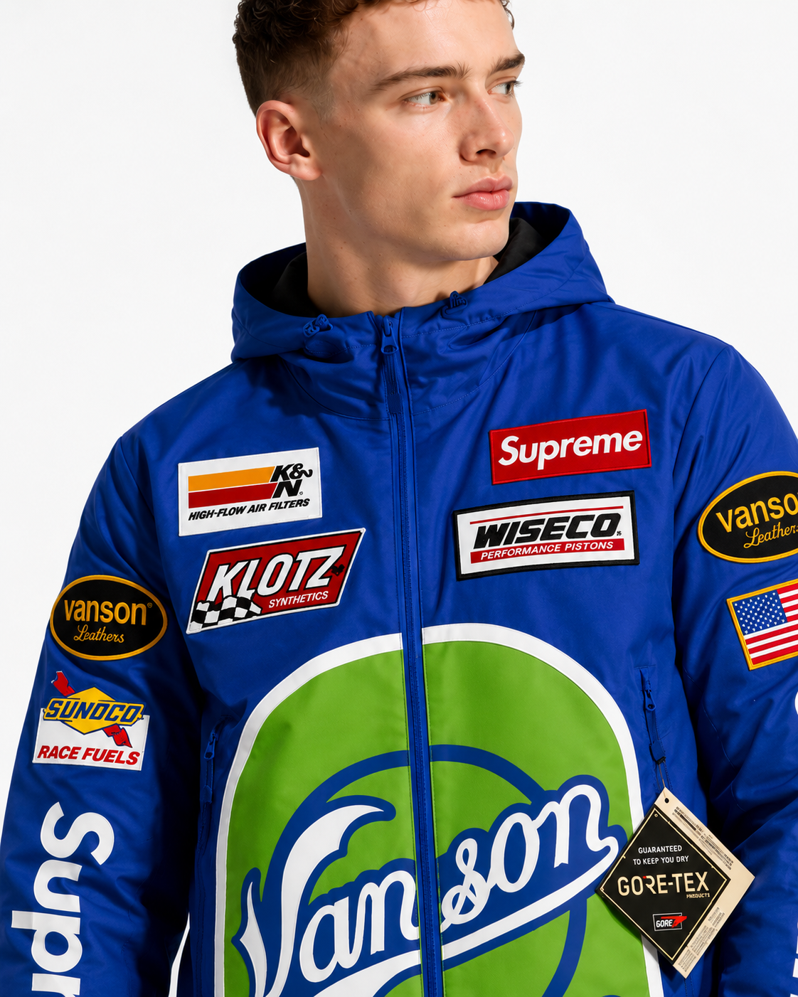 Supreme Vanson Leathers GORE-TEX Shell Men Jacket - Blue