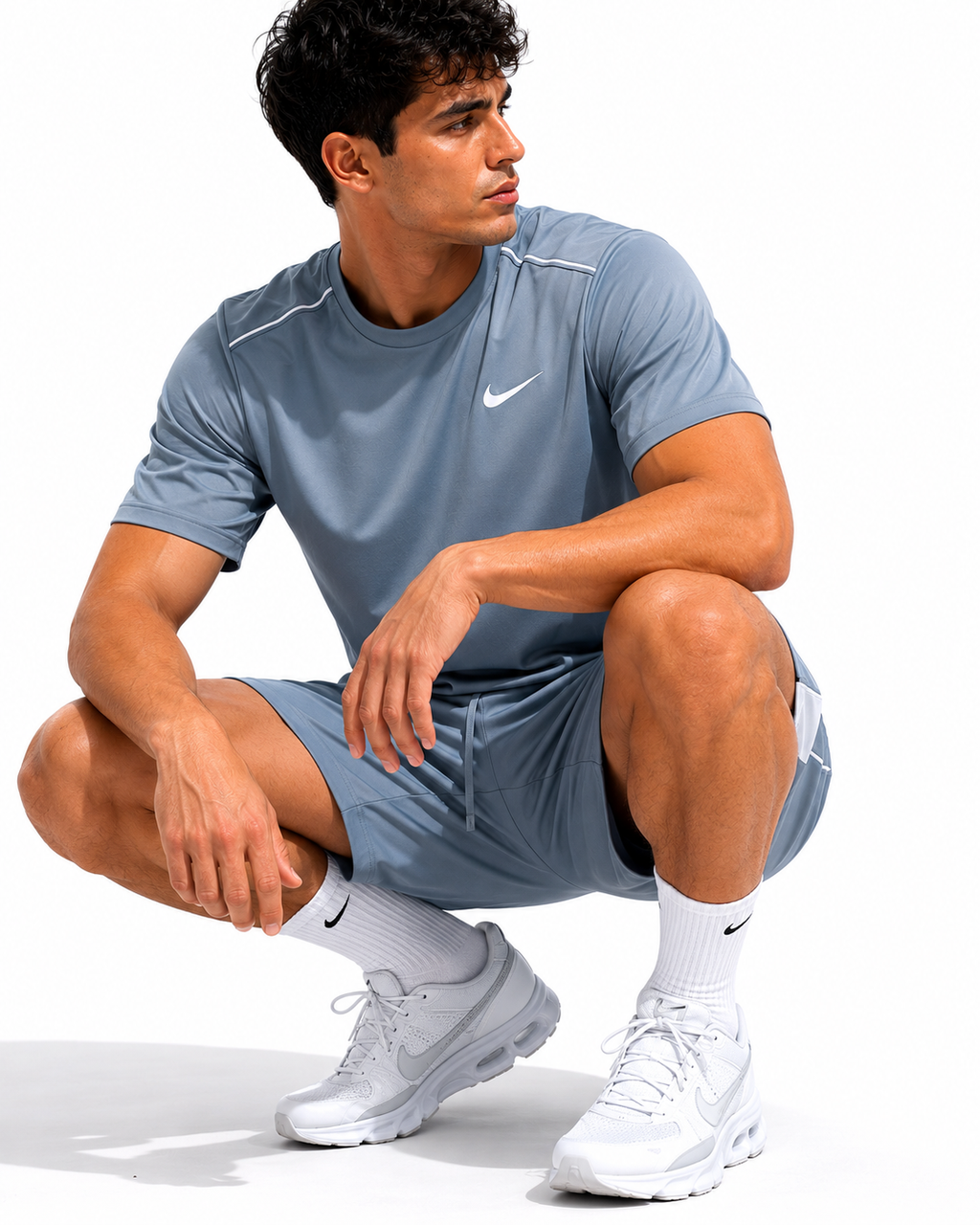 Nike Dri-Fit T-Shirt Hot Grey Dri-Fit Shorts Set