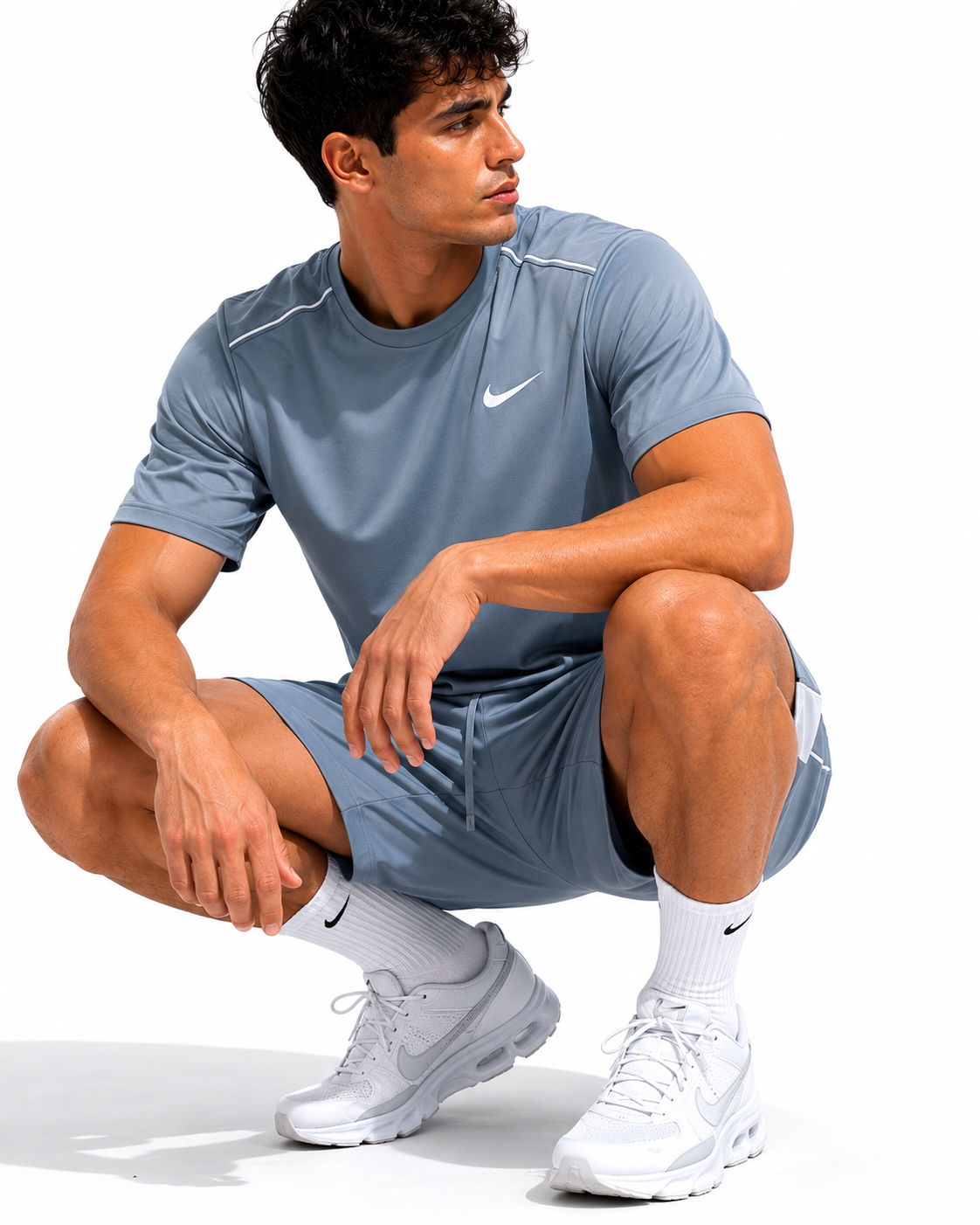Nike Dri-Fit T-Shirt Hot Grey Dri-Fit Shorts Set
